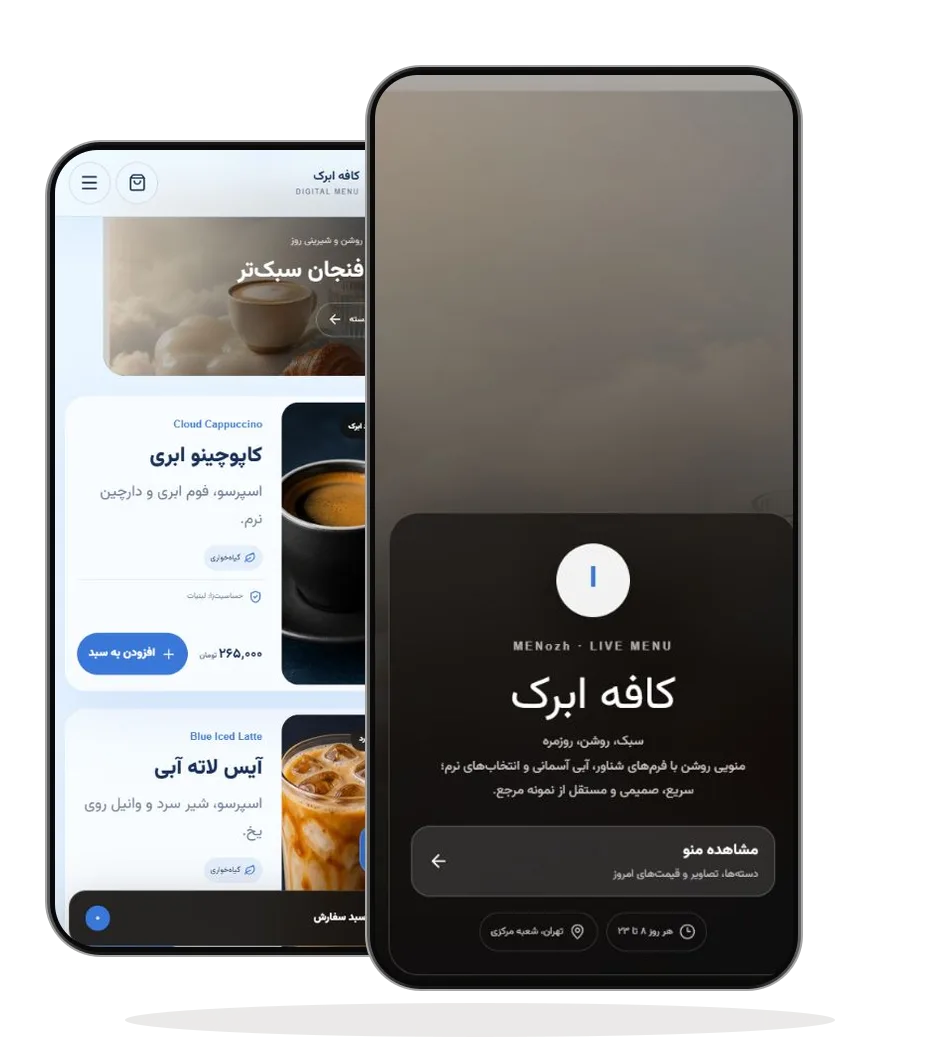 دو نمای واقعی از قالب ابرک