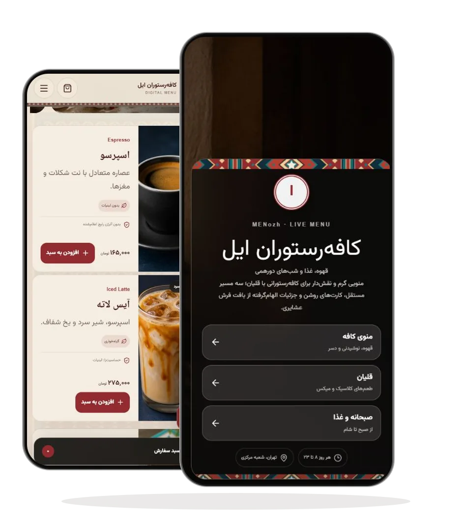 دو نمای واقعی از قالب ایل