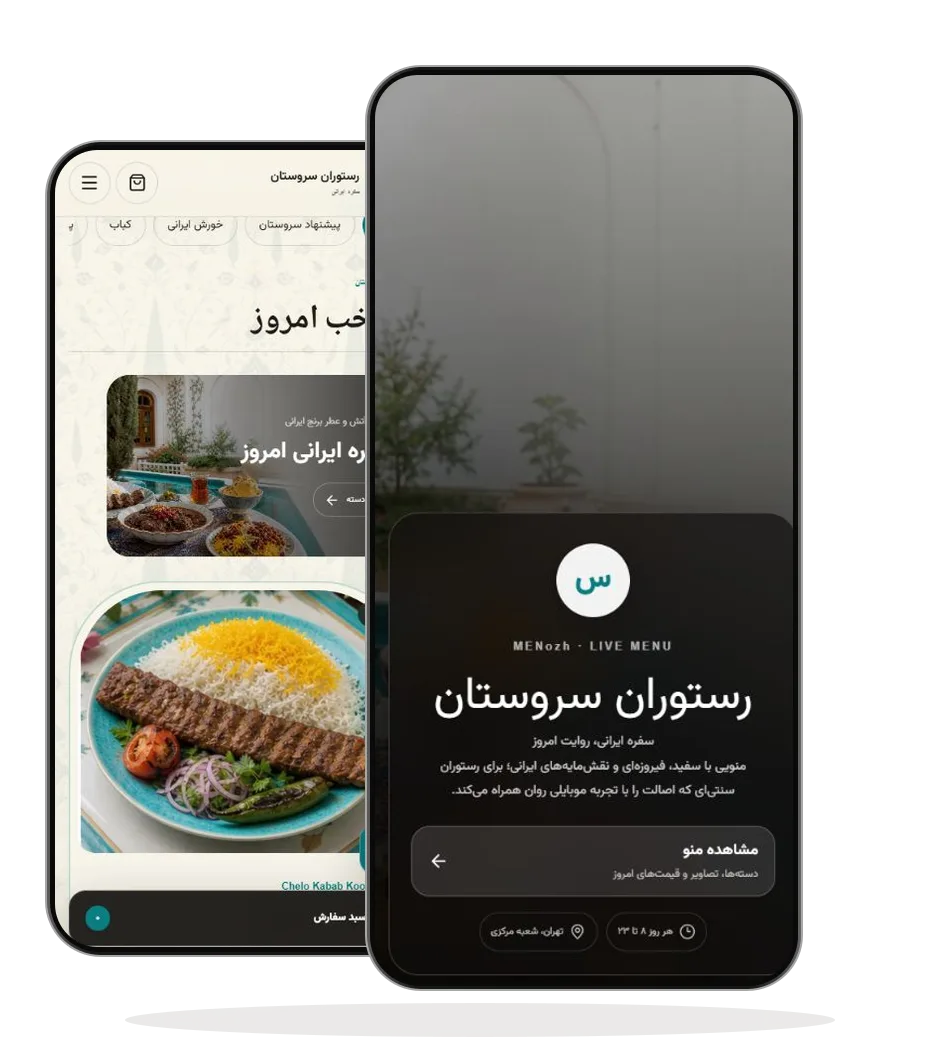 دو نمای واقعی از قالب سروستان