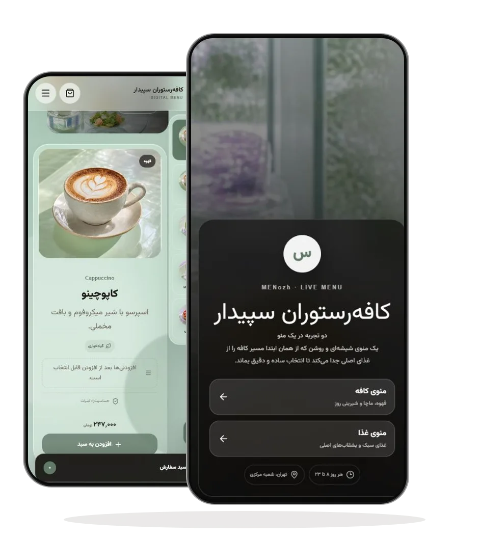 دو نمای واقعی از قالب سپیدار